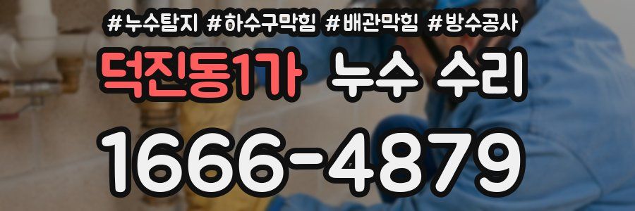 덕진동1가 누수 수리