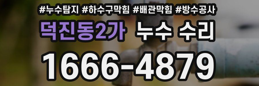 덕진동2가 누수 수리