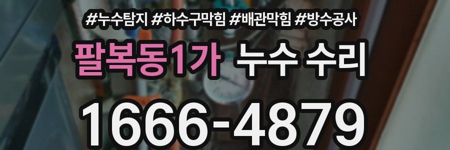 팔복동1가 누수 수리