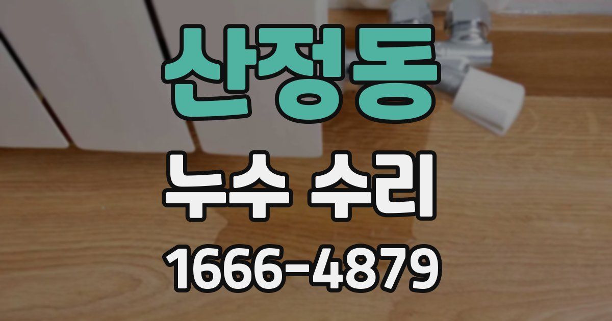산정동 누수 수리