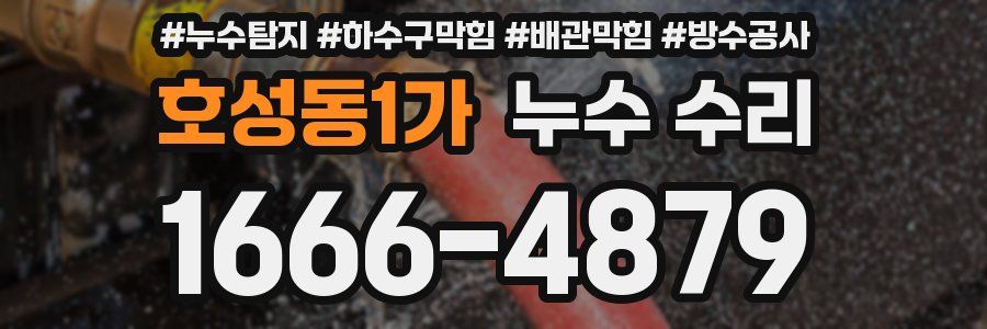 호성동1가 누수 수리