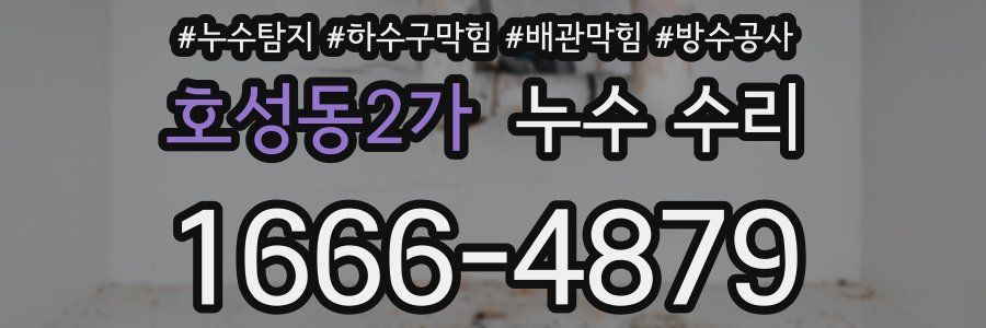 호성동2가 누수 수리