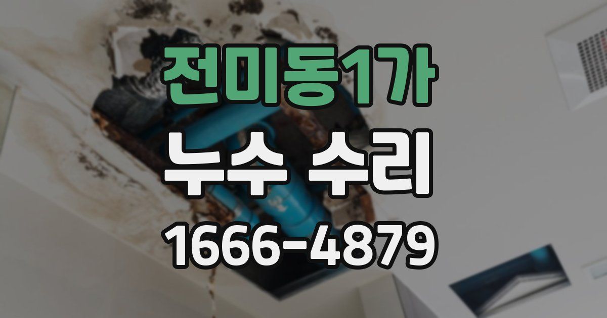 전미동1가 누수 수리