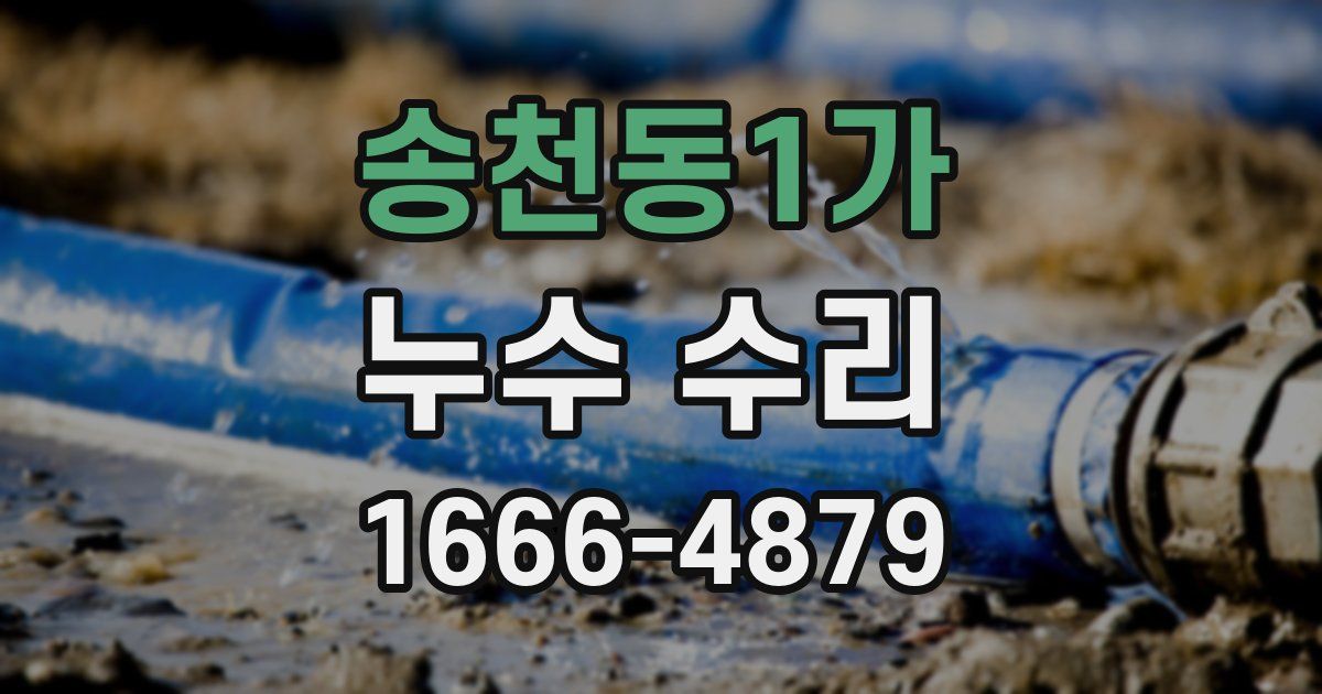 송천동1가 누수 수리