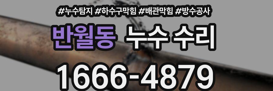 반월동 누수 수리