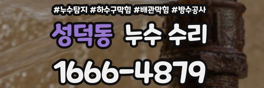 성덕동 누수 수리