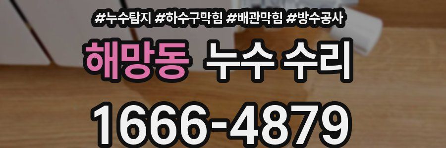 해망동 누수 수리