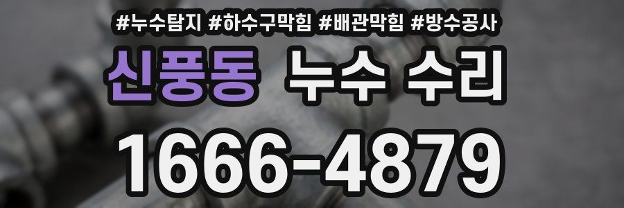 신풍동 누수 수리