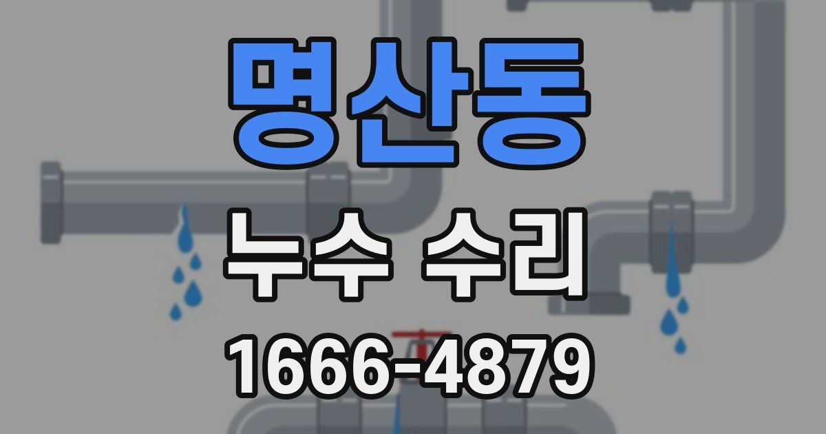 명산동 누수 수리