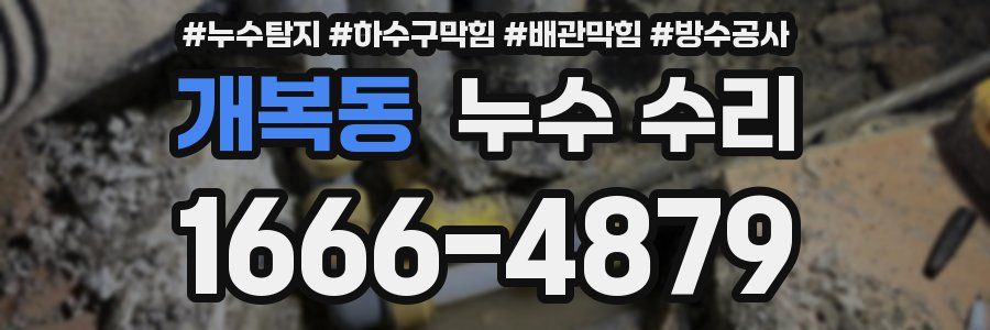개복동 누수 수리