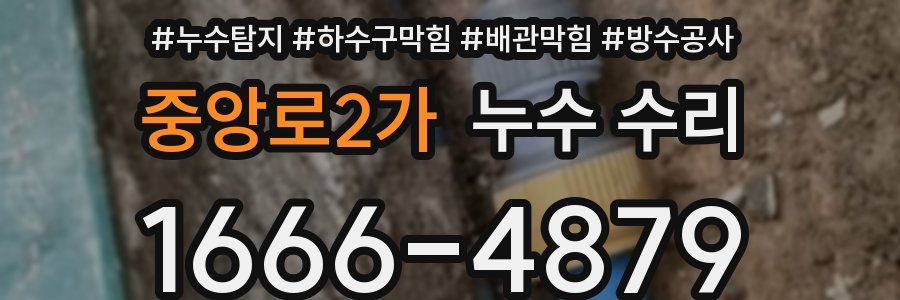 중앙로2가 누수 수리