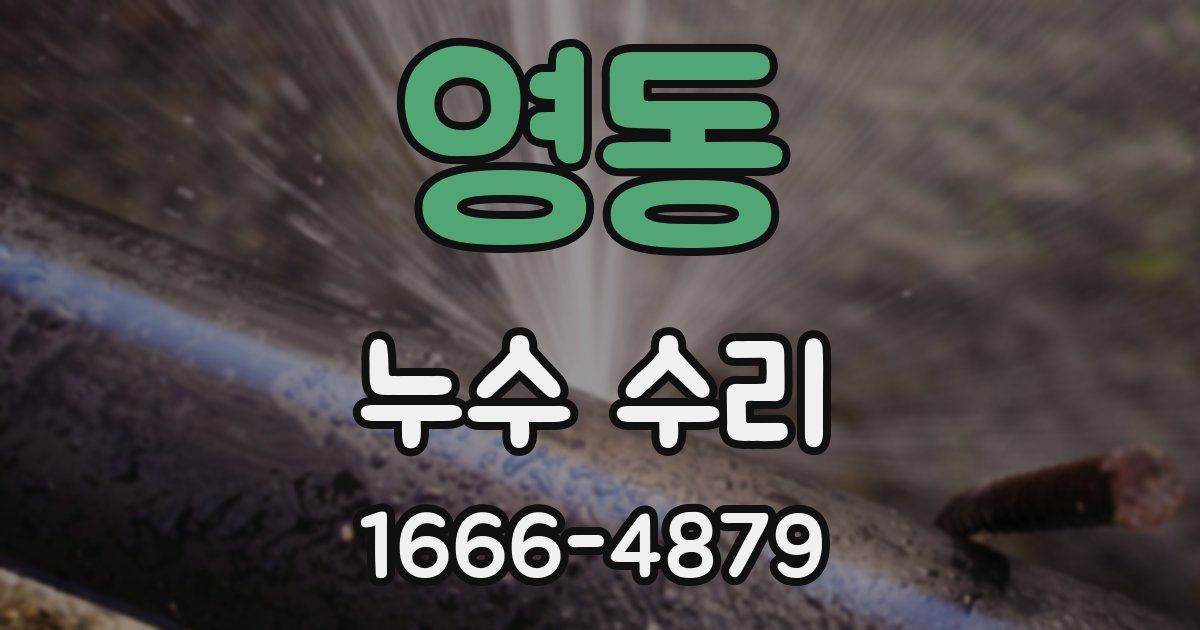 영동 누수 수리