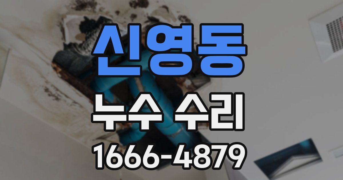 신영동 누수 수리