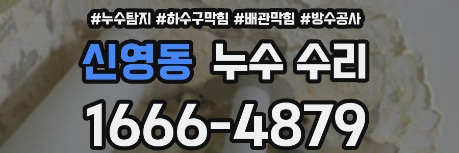 신영동 누수 수리