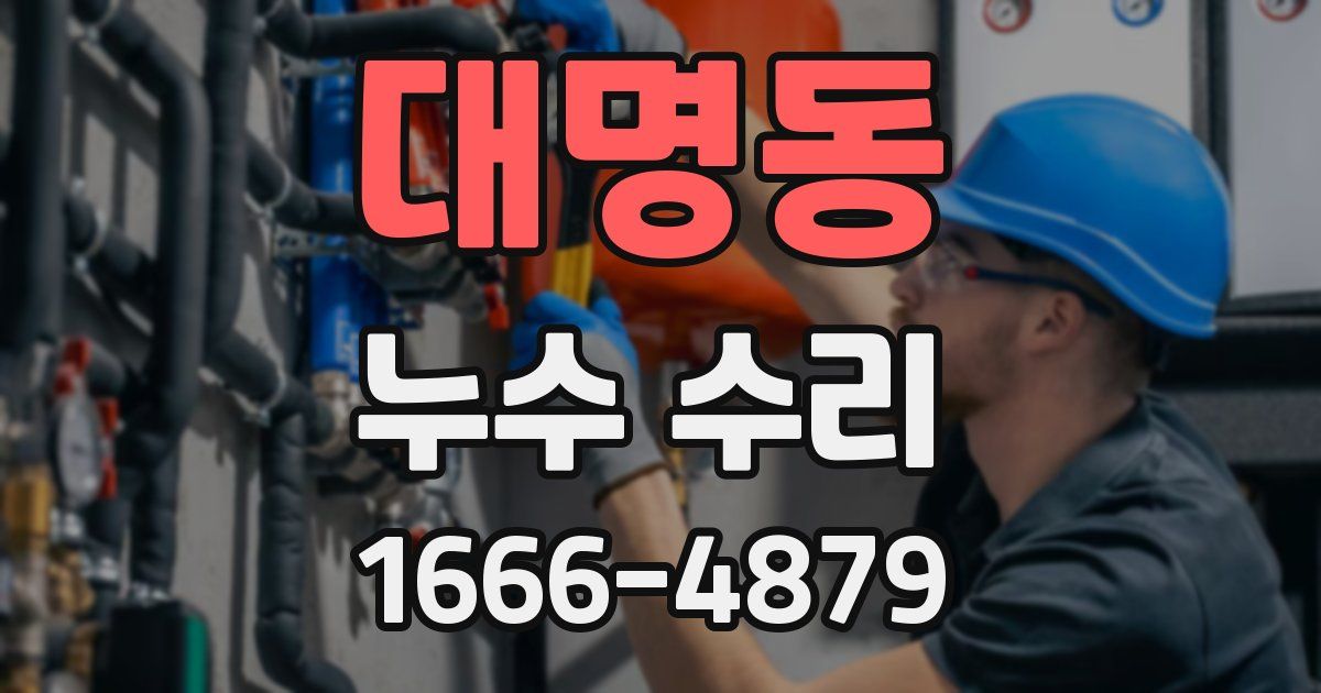 대명동 누수 수리