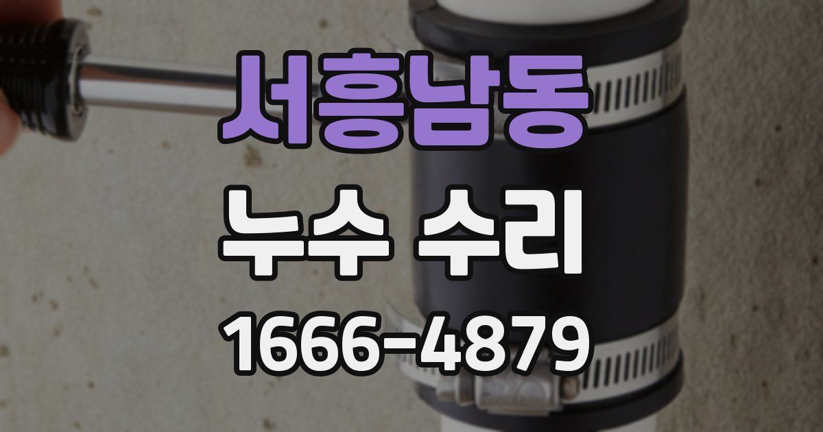 서흥남동 누수 수리