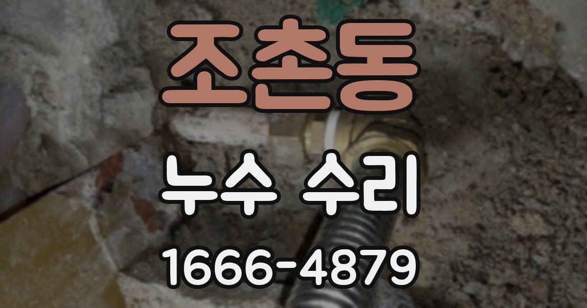 조촌동 누수 수리