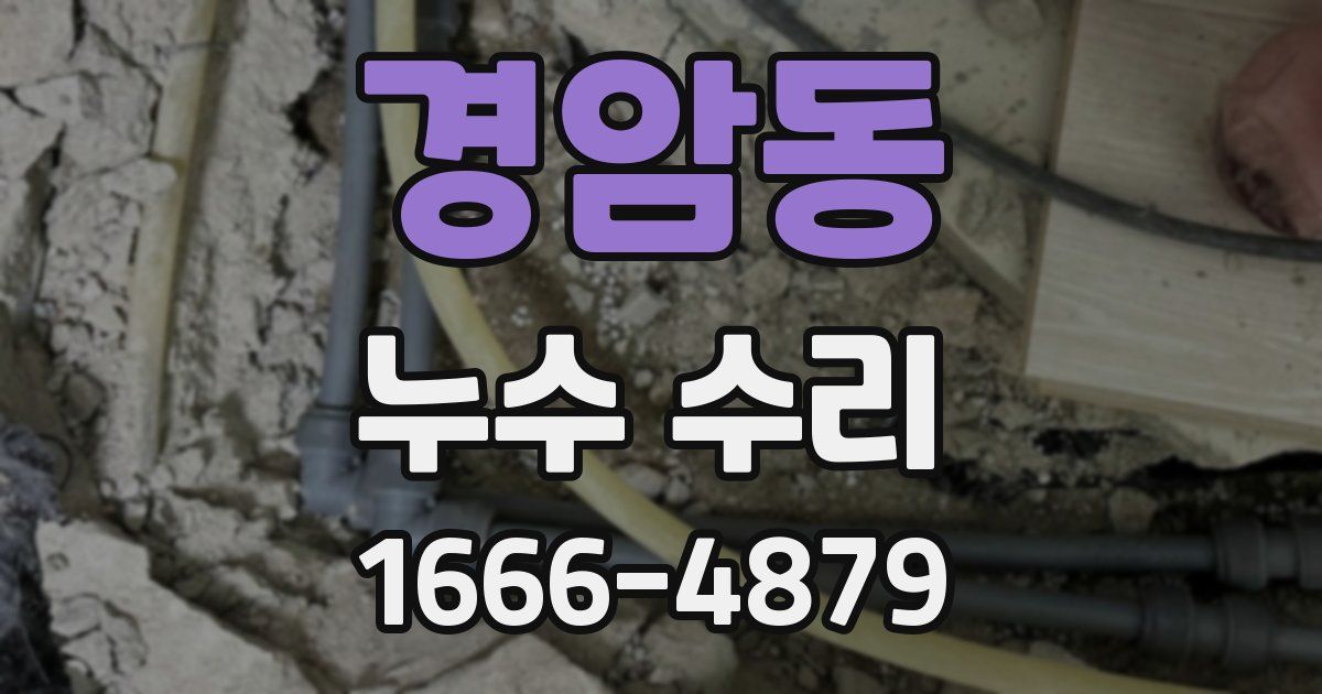 경암동 누수 수리