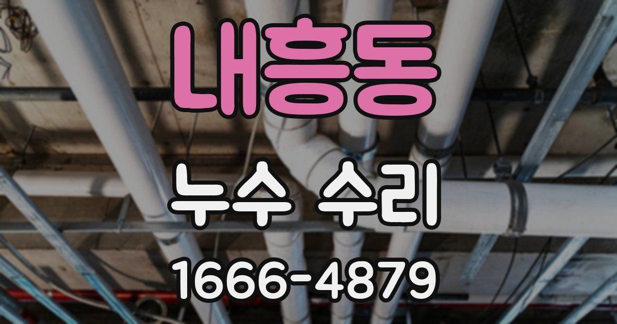 내흥동 누수 수리