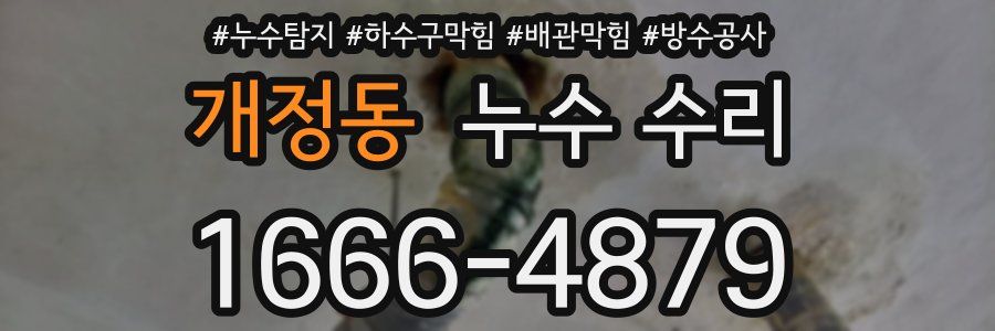 개정동 누수 수리