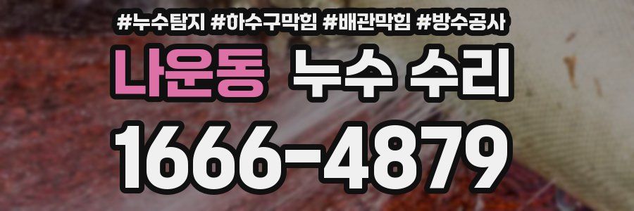 나운동 누수 수리