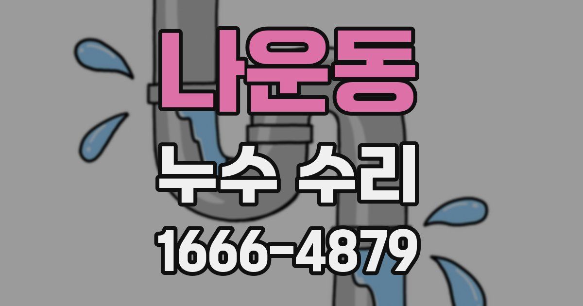 나운동 누수 수리