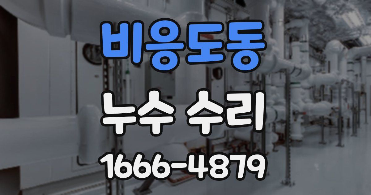 비응도동 누수 수리