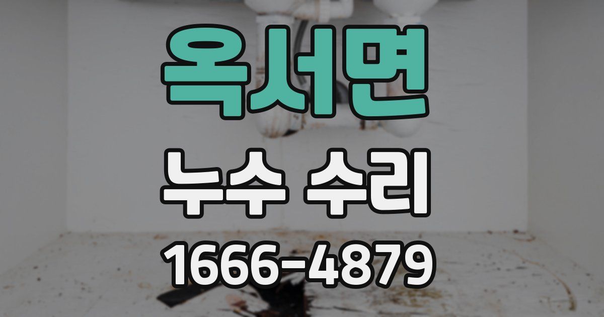 옥서면 누수 수리