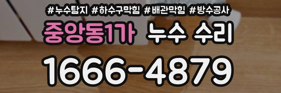 중앙동1가 누수 수리