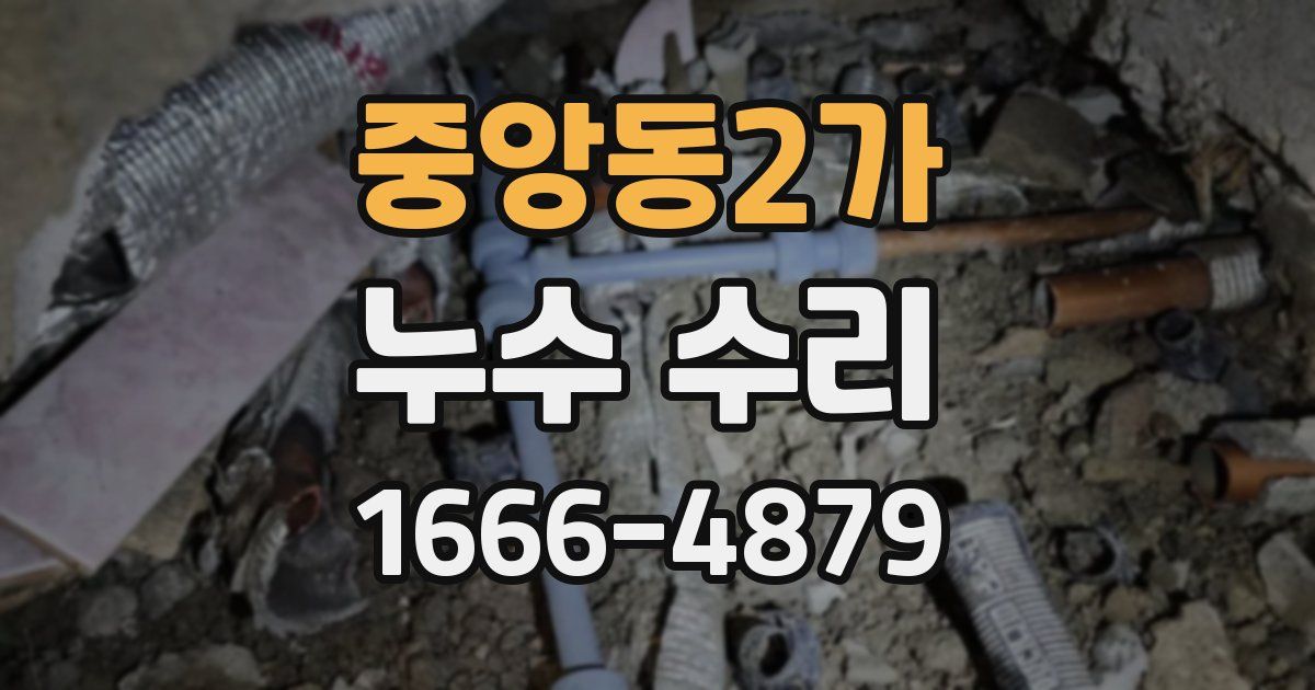 중앙동2가 누수 수리