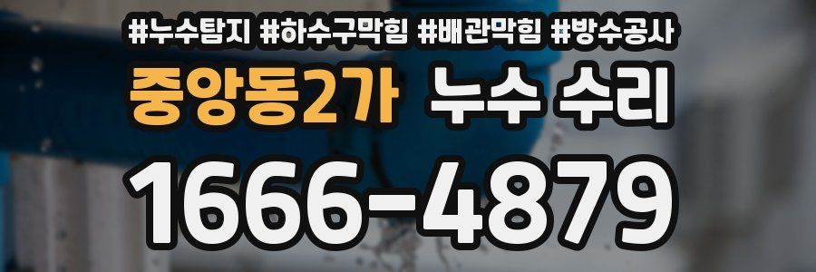 중앙동2가 누수 수리