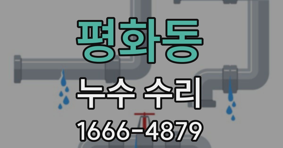 평화동 누수 수리
