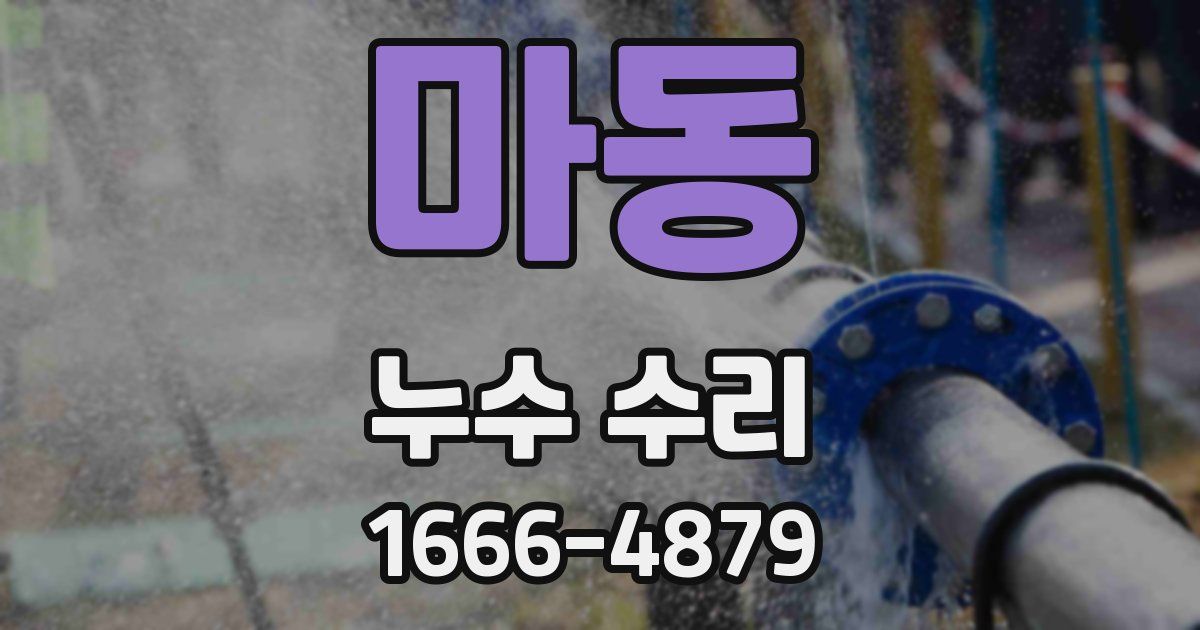 마동 누수 수리