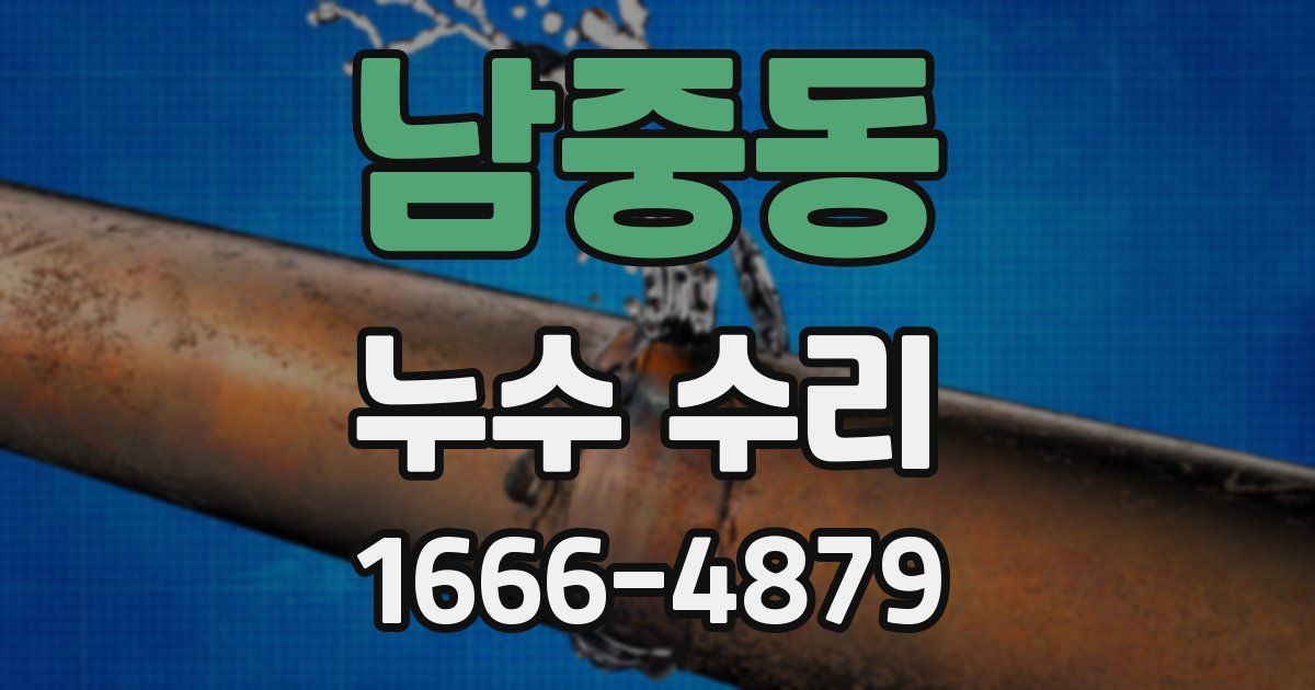 남중동 누수 수리