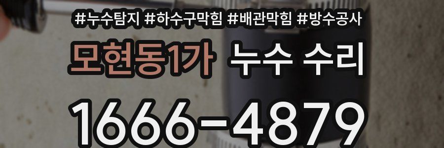 모현동1가 누수 수리