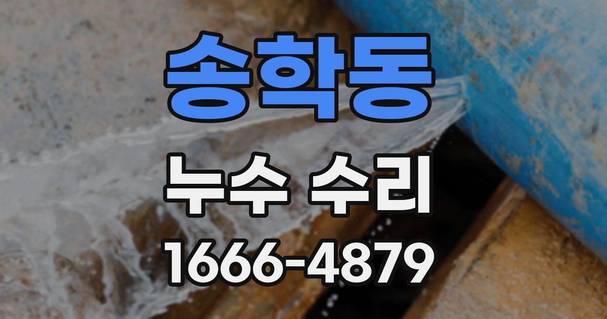 송학동 누수 수리