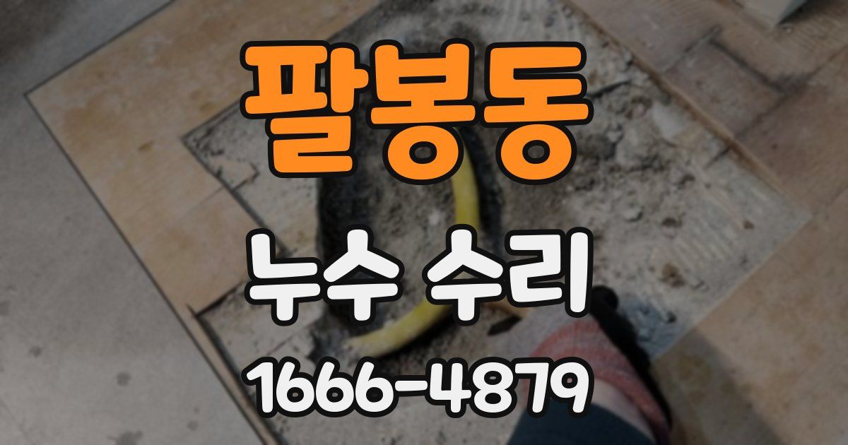 팔봉동 누수 수리