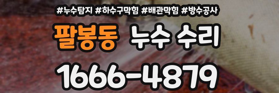 팔봉동 누수 수리
