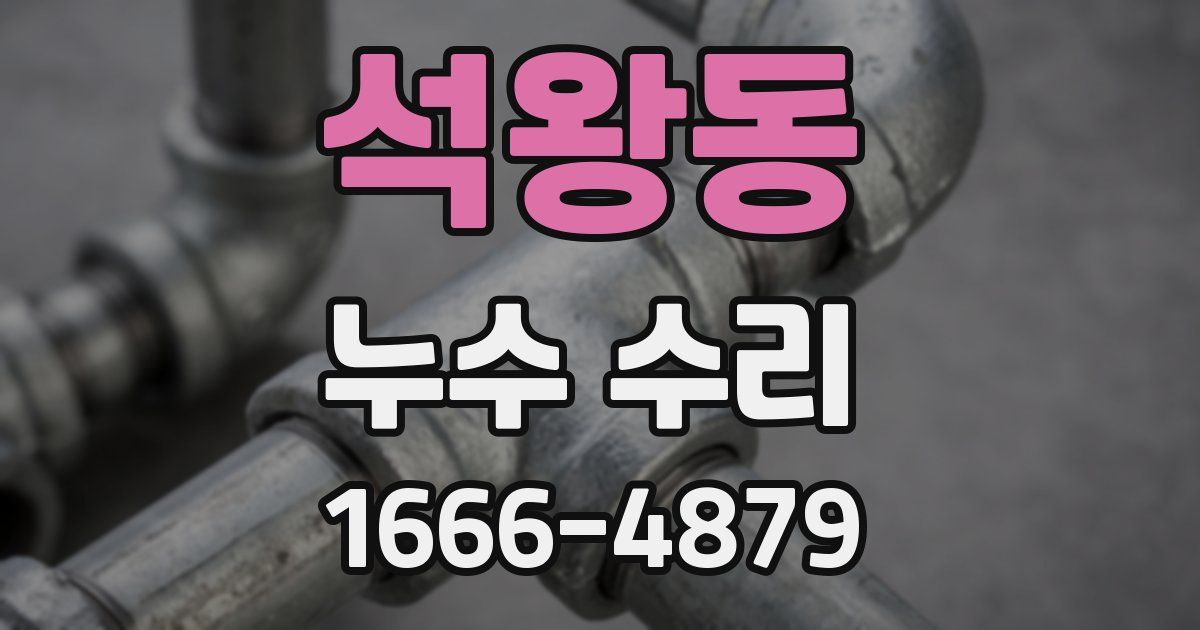 석왕동 누수 수리