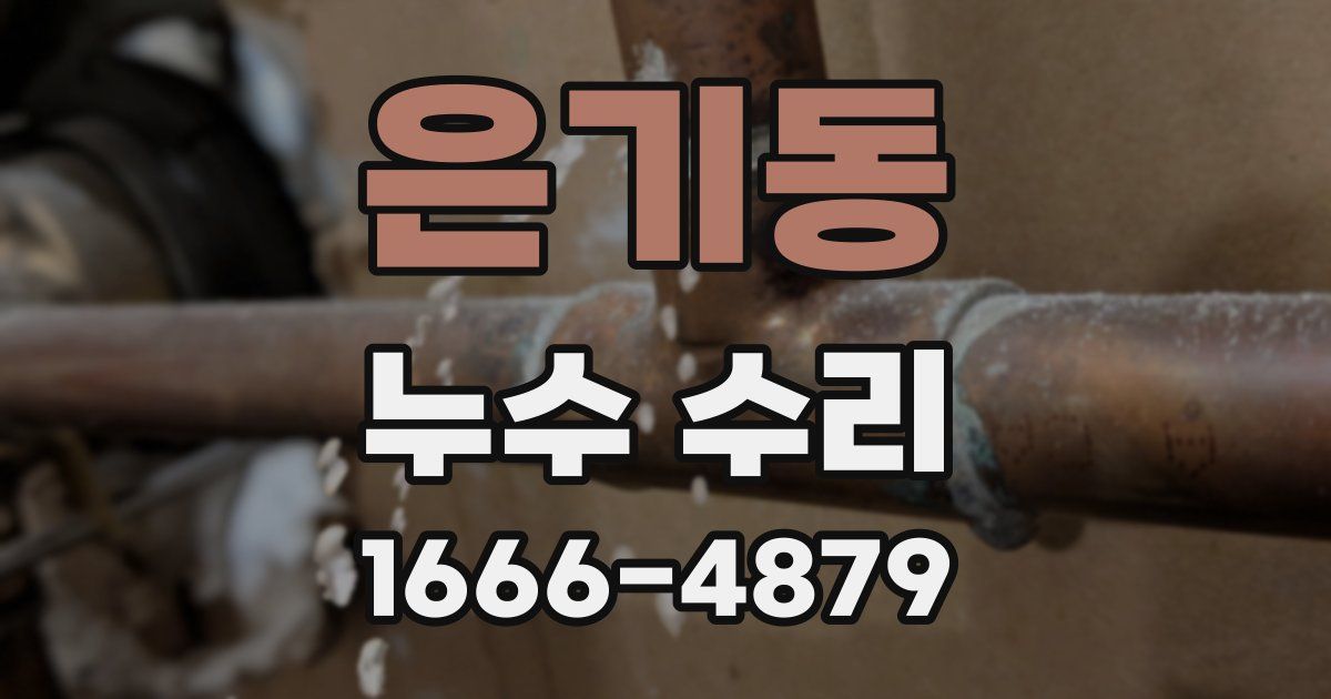 은기동 누수 수리