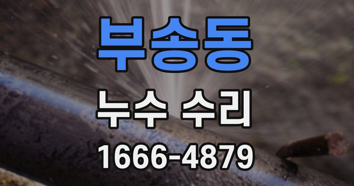 부송동 누수 수리