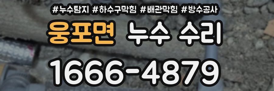 웅포면 누수 수리