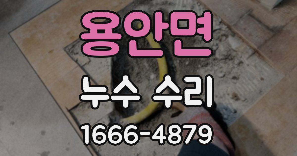 용안면 누수 수리