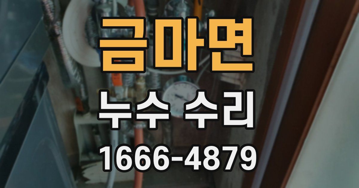 금마면 누수 수리