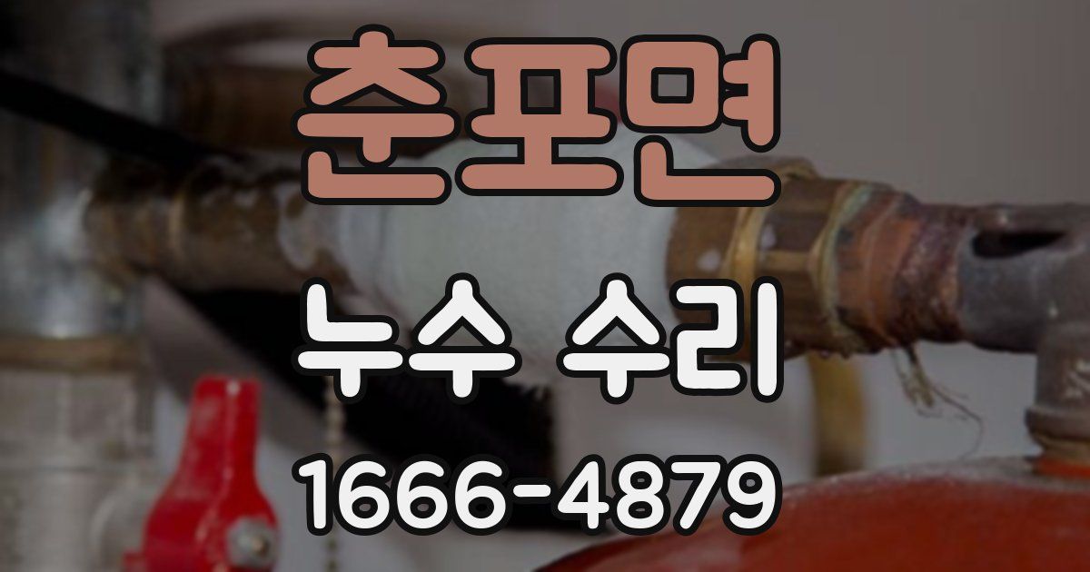 춘포면 누수 수리