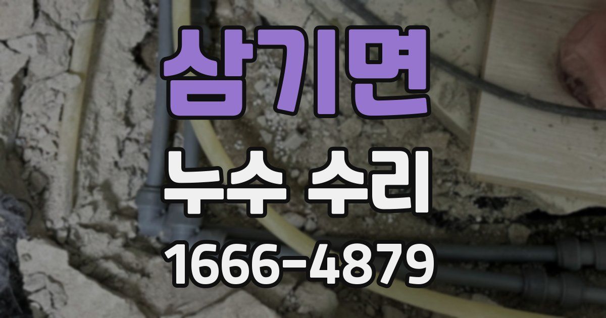삼기면 누수 수리