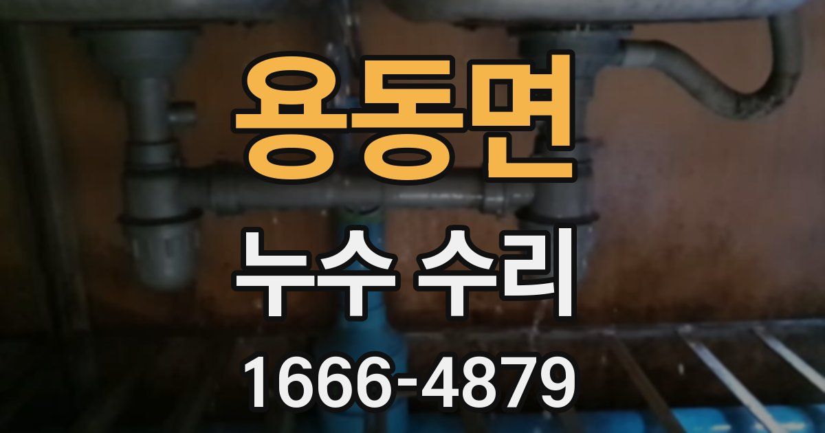 용동면 누수 수리