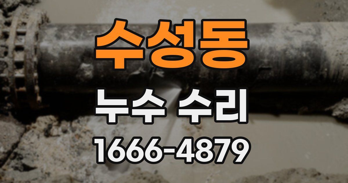 수성동 누수 수리