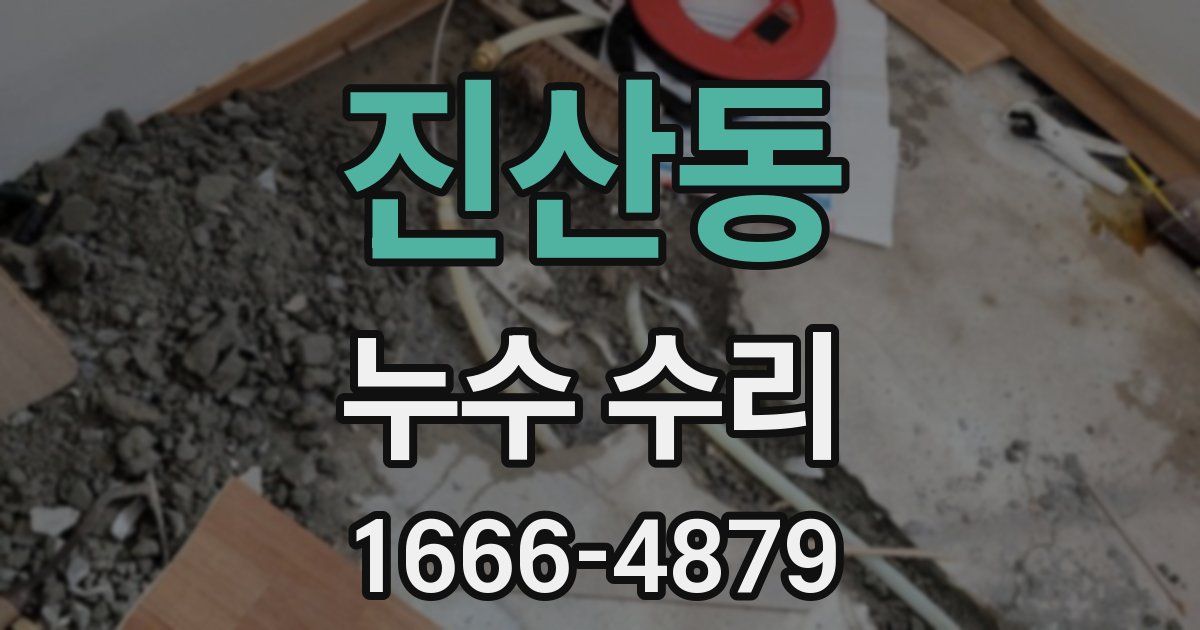 진산동 누수 수리