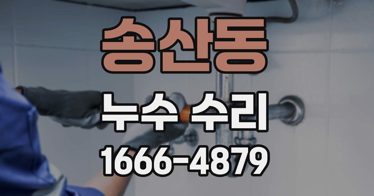송산동 누수 수리